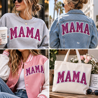 Patchs de lettres personnalisés en sequins, brodés et scintillants, à thermocoller ou à coudre, appliques alphabétiques pour vêtements, vestes, sweats à capuche et sacs