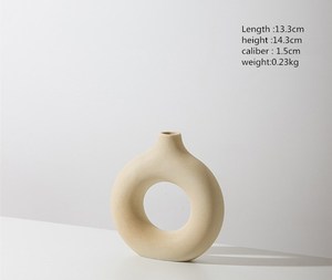 Vaso in Ceramica Artigianale Rotondo, Superficie Opaca Color Kaki, Decorazione per la Casa, Forma Circolare, Misure S M <span class=keywords><strong>L</strong></span> - Product Image 6