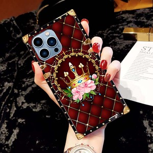 Corona <span class=keywords><strong>rosa</strong></span> stampa di fiori placcato quadrato TPU copertura del telefono cellulare custodia per <span class=keywords><strong>Samsung</strong></span> S20 S21 <span class=keywords><strong>S22</strong></span> S23 S24 Ultra Plus S23FE - Product Image 3