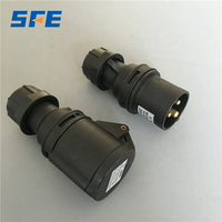 Prises et fiches industrielles noires SFE CEE IP44 16A 250V IEC60309 anti-poussière IP44 3 broches 16A 250V pour événements