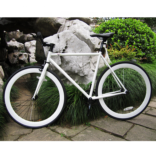 White Fixie Bike - 700C Single Speed Road Bike