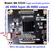 QK-72333 + 2K-4K LVDS Adaptateur Conseil En Stock Unique et double partition