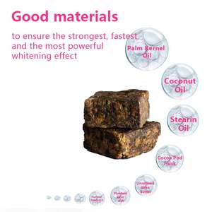 Savon noir <span class=keywords><strong>authentique</strong></span> entièrement biologique du Ghana, savon solide hydratant, effets éclaircissants, vente en gros d'usine cosmétique - Product Image 4