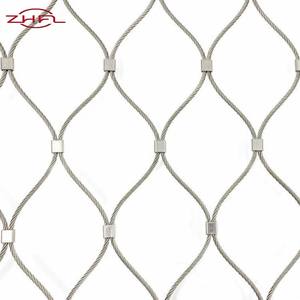 Cage en maille de corde tressée à la main en acier inoxydable de 1,2 mm à 3,2 mm avec service de découpe, maille diamant, tissage uni - Product Image 1