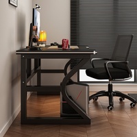 Ensemble de chaises de bureau modernes blanches pour sports électroniques Panneau en MDF Style bois Étagère intégrée pour la maison, le bureau ou les études des étudiants