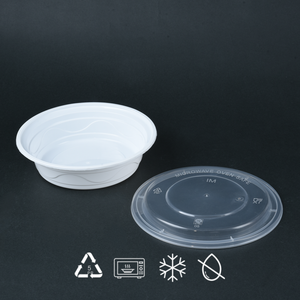 16oz 24oz 32oz 38oz 48oz đưa ra bao bì Bát salad đen vòng nhựa dùng một lần microwavable bữa ăn chuẩn bị thực phẩm <span class=keywords><strong>container</strong></span> - Product Image 3