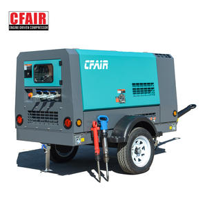 Compresseurs d'air diesel portatifs de vis de CFAIR 185cfm compresseurs industriels avec la pression 7bar - Product Image 2