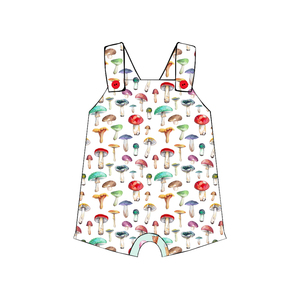 Mono sin mangas de seda de leche para bebé, con botones en el hombro, estampado completo, traje de verano personalizado para bebé - Product Image 5