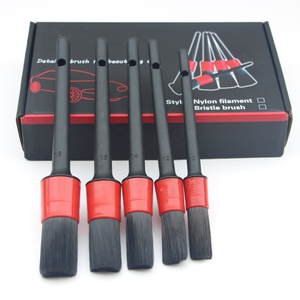 <span class=keywords><strong>SS</strong></span>, 5 uds., cepillo para detalles de automóviles, cepillos de limpieza automática, Herramientas de limpieza de detalles automáticos, accesorios de lavado de coches, embalaje de caja negra - Product Image 1