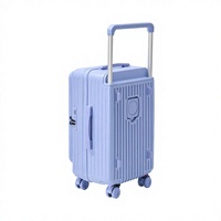 Valise trolley PC à poignée large, coque rigide, personnalisable OEM/ODM avec logo, bagage de voyage 20/24/26/28 pouces