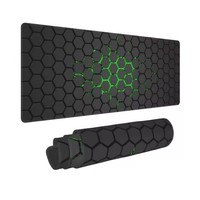 Tapis de souris XL pour ordinateur portable, grand format, mignon, design personnalisé, haute qualité, résistant à l'eau, en caoutchouc, noir, carré, logo personnalisé
