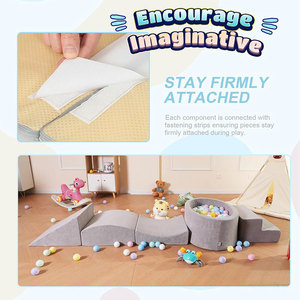 Ensemble de jeu en mousse tout-en-un pour enfants, piscine à balles avec blocs souples et balles, tapis de jeu pour tout-petits de 4 à 6 ans - Product Image 4