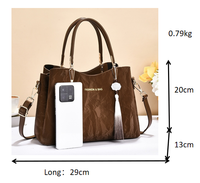 Sac fourre-tout décontracté pour femme, style chinois 2025, avec pendentif en jade, design élégant et noble, fermeture éclair et chaîne décorative