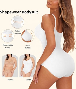 Body sin costuras moldeador de cuerpo completo con logotipo personalizado al por mayor Body de talla grande con Tanga y control de barriga - Product Image 4