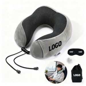 Promotional Gift Custom Logo Printed Memory Foam Fof Travel Neck Shaport Pillow - Product Image 1