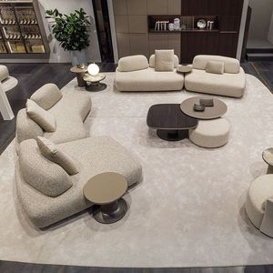 Set di Divani Curvi Angolari a 7 Posti <span class=keywords><strong>da</strong></span> Pavimento Componibili Sezionali di Design Italiano Moontree per Soggiorno Moderno - Product Image 6