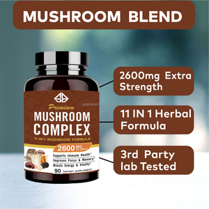 Complejo de hongos 11 en 1 con Melena de León, Cordyceps y Reishi para el apoyo inmunológico y la salud de la memoria en adultos, 90 cápsulas - Product Image 4