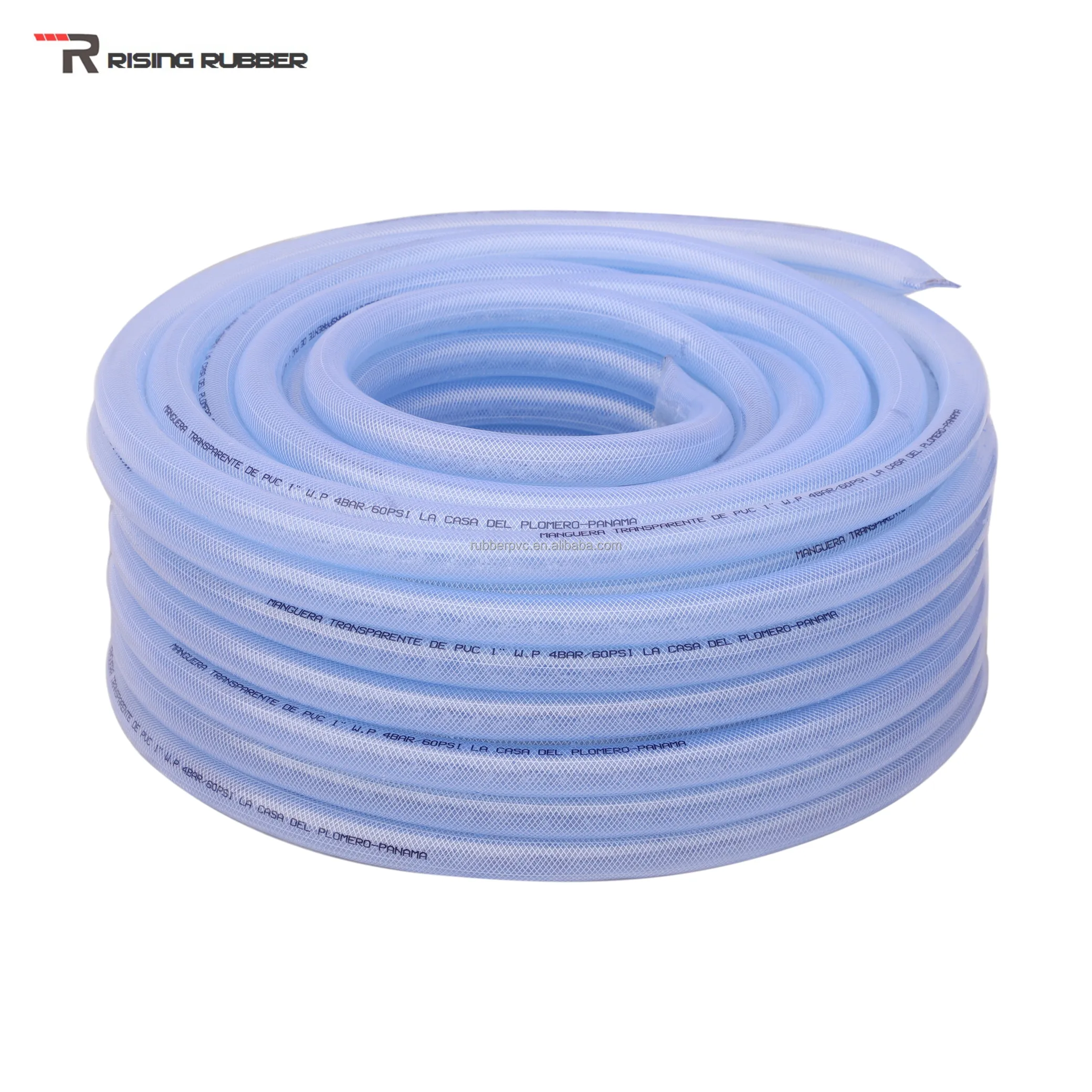 1/4 "-3" Inch Duurzame Verlichting Gevlochten Waterslang 100M Lengte 6Mm Dikte Versterkt Met Duidelijke Flexibele Pvc Polyester Vezel