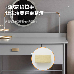 Aluminum Alloy T-Shaped Drawer Handle Brushed Matte <b>Black</b> 32 Holes Cabinet Furniture Handle Minimalist Design Durable - Product Image 2