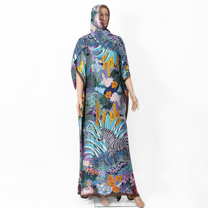 <span class=keywords><strong>ชุด</strong></span>แม็กซี่ผ้าไหมพิมพ์ลายชุดมุสลิมคาฟตัน - Product Image 6