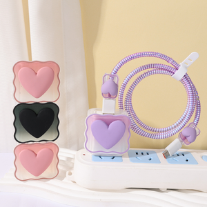 3D Soft Silicone Charger Case Phone Charger Head Protective Sleeve Cable Protection Cover Cartoon Cute Phone Power Adapter Cover