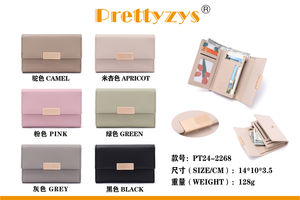 <span class=keywords><strong>Portafoglio</strong></span> <span class=keywords><strong>Medio</strong></span> Prettyzys in Vendita, Grazioso <span class=keywords><strong>Portafoglio</strong></span> in PU per Studentesse, Elegante Pochette da <span class=keywords><strong>Donna</strong></span> a Tre Ante - Product Image 4