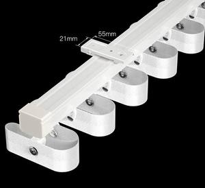 Rail de rideau à plis ondulés robuste de 28 mm, rail de rideau à plis ondulés en PVC pour l'intérieur, rail de rideau à plis ondulés - Product Image 3
