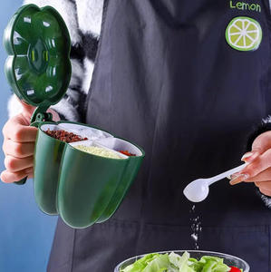 多功能辣椒形调味盒带勺子辣椒形烧烤调味品香料架家用厨房工具 - Product Image 3