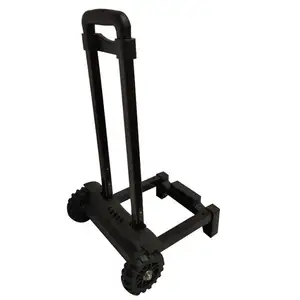 Portable 2-Wheel Aluminum Foldable Luggage Hand Trolley Cart New Compact Light Weight 4-Wheel Metal Design