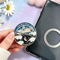 Support de téléphone pliable personnalisé pour Kindle, lecteur électronique, cadeaux pour les amoureux des livres, support magnétique pour tablette en émail