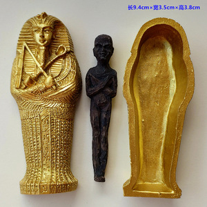 Sarcophage de pharaon égyptien avec figurine de momie, statue miniature, décoration de jeu de sable, modèle miniature, décoration de maison - Product Image 6