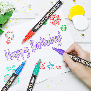 Marqueur artistique métallique à double contour permanent, couleur personnalisable, pour dessin et écriture - Product Image 3