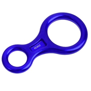 Rock Climbing Carabiner 8 Shape JIGGING Descender figur aluminium, perangkat <span class=keywords><strong>Belay</strong></span> 35kn delapan cincin peralatan Downhill - Product Image 3