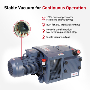 Pompa per vuoto rotativa a palette senza olio Wordfik VD60 60m³/h-72m³/h 3HP a corrente alternata per macchine da stampa - Product Image 3