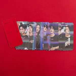 Benutzer definierte Doppelseiten gedruckt Laser Creative Personal isierte Idol Design Konzert Event kpop Foto karte Papier Tickets als Geschenk