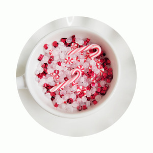 Màu Đỏ Bạc Hà Kẹo Giáng Sinh Phong Cách Hỗn Hợp Màu Trắng Rõ Ràng Bóng Bingsu Hạt Lễ Hội Đồ Chơi 1Kg Mỏng Đất Sét Lát Hoàn Hảo Cho Tinh Tế Nghệ Thuật - Product Image 2