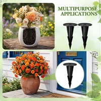 Support floral pour cimetière avec piquet de fixation au sol, vase à fleurs pour tombe, support floral pour pierre tombale, pour décoration de pelouse et de jardin