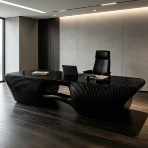 Bureau de direction en bois sur mesure paramétrique, mobilier commercial, espace de travail exécutif, <span class=keywords><strong>studio</strong></span> créatif - Product Image 3