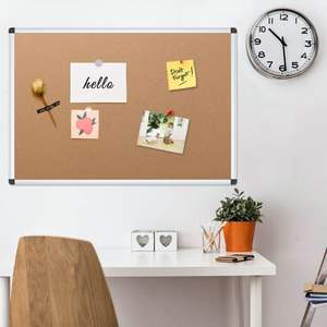 Tableau d'affichage mural en liège avec cadre en aluminium argenté de taille personnalisée pour l'utilisation du babillard - Product Image 6
