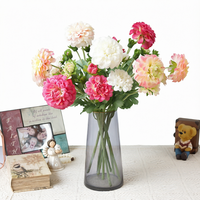 Fleurs artificielles en soie faites à la main, toucher naturel, tiges florales imperméables pour la décoration de mariage et de la maison