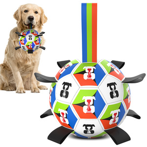 Giocattolo da masticare per cani a forma di pallone da calcio - Interattivo per l'allenamento all'aperto, resistente all'usura e ai morsi, per alleviare la noia - Product Image 4