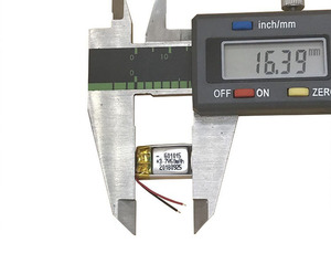 Small size GEB 3,7 V 601015 60 mAh rechargeable lithium polymer battery for smart watch - Product Image 4