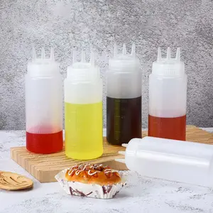 Accesorios de cocina para panadería, botellas de condimentos exprimibles de plástico de 32 oz