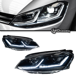 Pour Golf 7 13-17, ensemble de phares 12V LED avec clignotants et feux de jour, sortie lumineuse élevée assurant une visibilité supérieure - Product Image 3