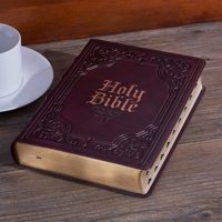 Impression géante personnalisée en simili cuir PU pleine grandeur Christian English Holy Bible Book Printing