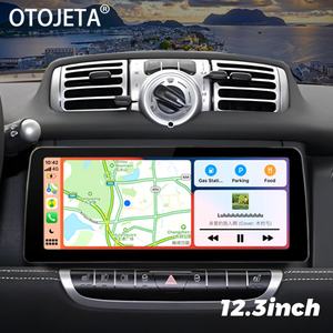 Écran QLED 12,3 pouces, autoradio Android 13, lecteur vidéo pour voiture, stéréo pour Benz Smart Fortwo 2011-2015, GPS, multimédia, Carplay, unité principale - Product Image 1
