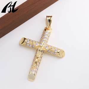 Sẵn Sàng Để Tàu Chất Lượng Cao Hamsa Tôn Giáo Chữ Thập Mặt Dây Chuyền Thời Trang Hip Hop Phong Cách Với <span class=keywords><strong>CZ</strong></span> Kim Cương Đá Đồ Trang Sức Bằng Đồng Mạ Charms - Product Image 4