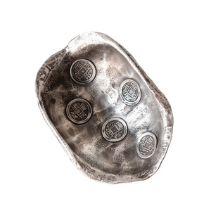 Cuchara de Té China Retro con Diseño de Moneda de los Cinco Emperadores, Porta-Té de Plata de Ley, Hecho a Mano con Caparazón de Tortuga Natural para Kung Fu - Product Image 5