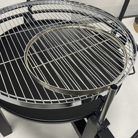 Barbecue multifonctionnel de 24 pouces pour jardin, arrière-cour, extérieur, charbon de bois, foyer et gril.