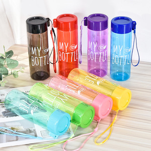 Colorful Transparent 600ml Children's Water Cup with Cup Cover Portable Gift for <b>Back</b> to School - Product Image 1